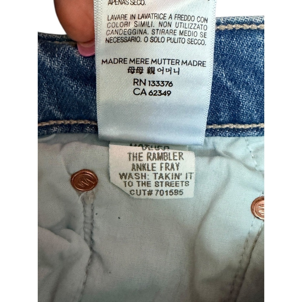 Mother Jeans Womens Size 28 The Rambler Ankle Fray Button Fly Straight Leg NWT - Picture 12 of 13